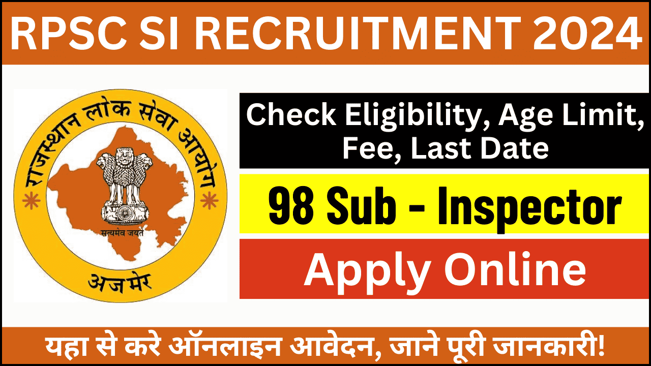 RPSC SI Recruitment 2024