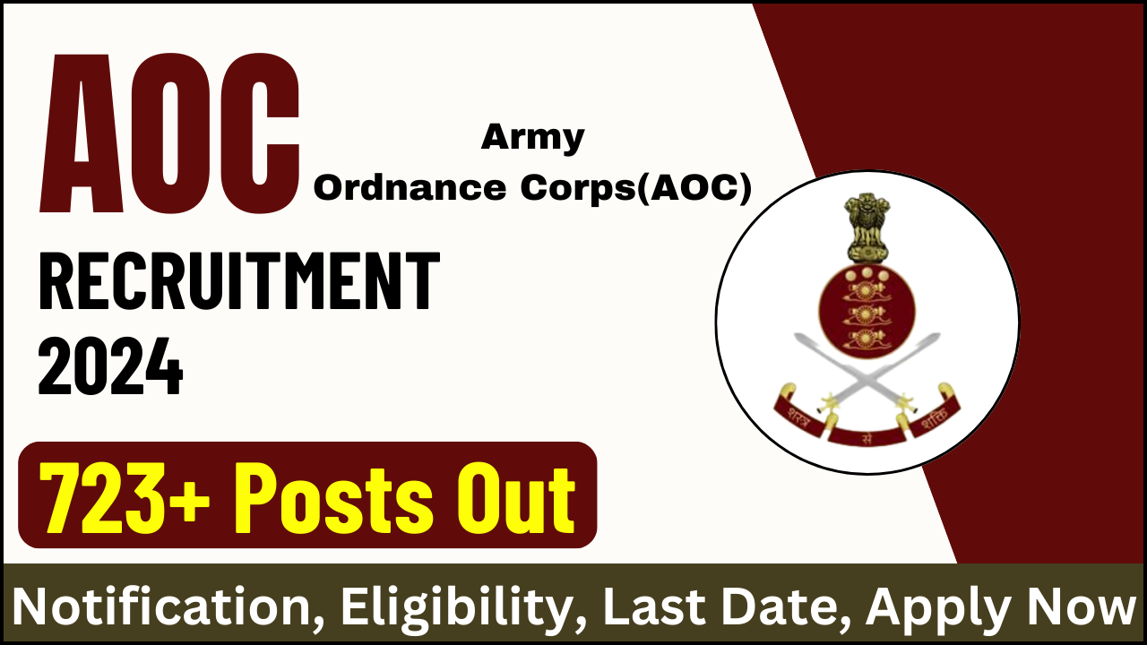 Army Ordnance Corps Recruitment 2024: Notification issued for 723 Group C posts