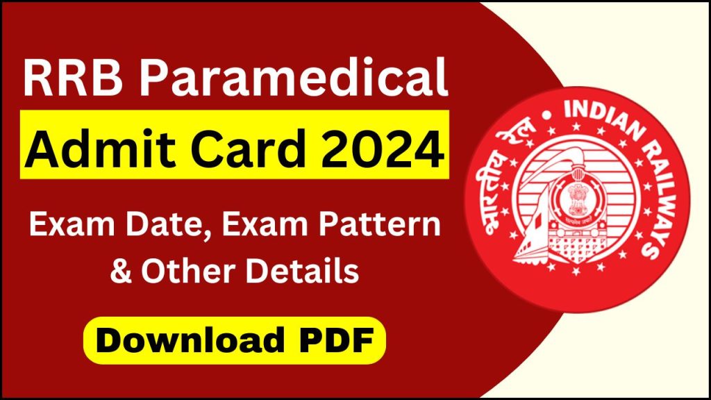 RRB Paramedical Staff Admit Card 2024